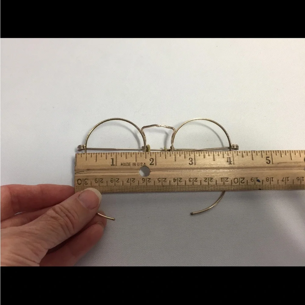 Vintage 1930s American Optical Gold Eyeglasses Spectacles Small